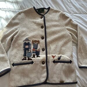 Giesswein Wool Blend cardigan sweater jacket Farmer Austria